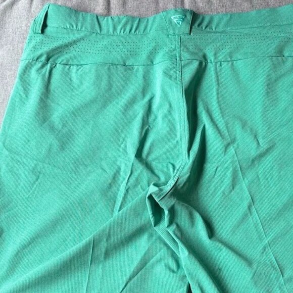 10'' Inseam Stretch Waist Lightweight Striped Flat Front Quick Dry Hybrid - Picture 2 of 7